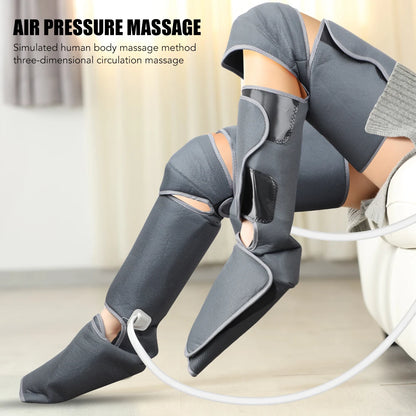 360° Foot Leg Massager With Heat Compression Blood Circulation Lymphatic Drainage Calf Foot Massager Warm Compress Pain Relief