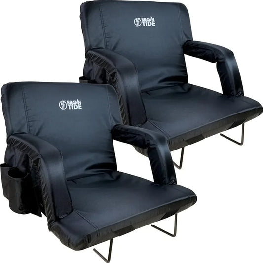 LISM Stadium Seat with Back Support - 2 Pack, Comfy Cushion, Ideal Stadium Chair for Bleachers, Camping,Sporting Events,