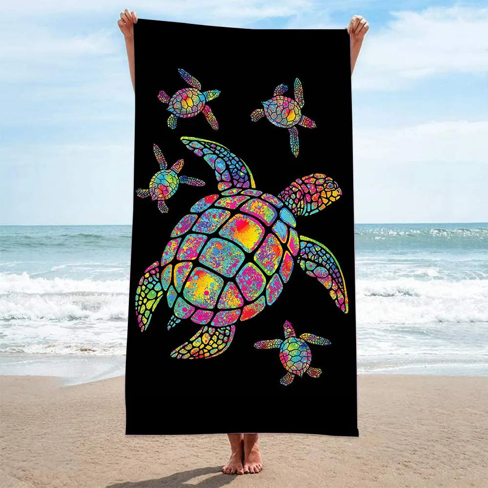 Sea Turtle Unisex Large Beach Towel Blanket Sauna Towel,Sports Gym Swim Surf Club,Holiday Birthday Gift,Drop Shipping Wholesale