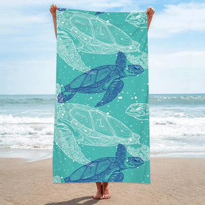 Sea Turtle Unisex Large Beach Towel Blanket Sauna Towel,Sports Gym Swim Surf Club,Holiday Birthday Gift,Drop Shipping Wholesale