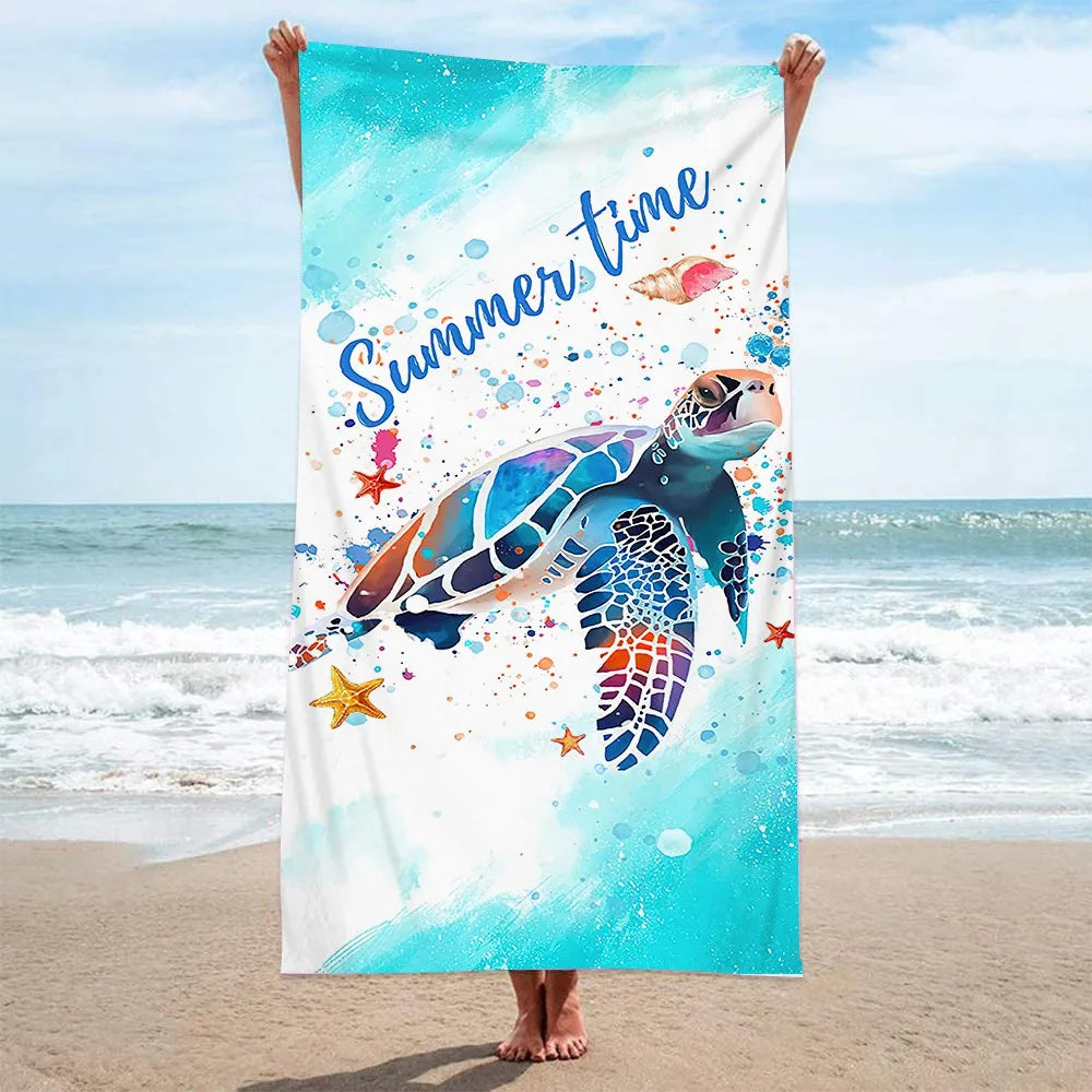 Sea Turtle Unisex Large Beach Towel Blanket Sauna Towel,Sports Gym Swim Surf Club,Holiday Birthday Gift,Drop Shipping Wholesale