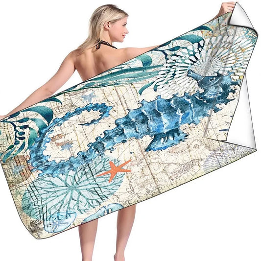 Microfiber Sand Free Beach Towel Thin Quick Fast Dry Super Absorbent Oversized Large Lightweight Towels for Travel Sports Pool