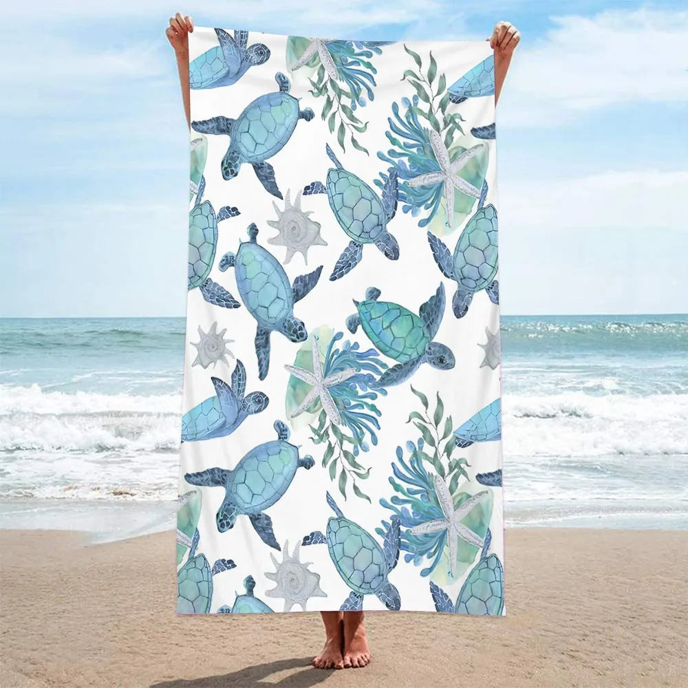 Sea Turtle Unisex Large Beach Towel Blanket Sauna Towel,Sports Gym Swim Surf Club,Holiday Birthday Gift,Drop Shipping Wholesale