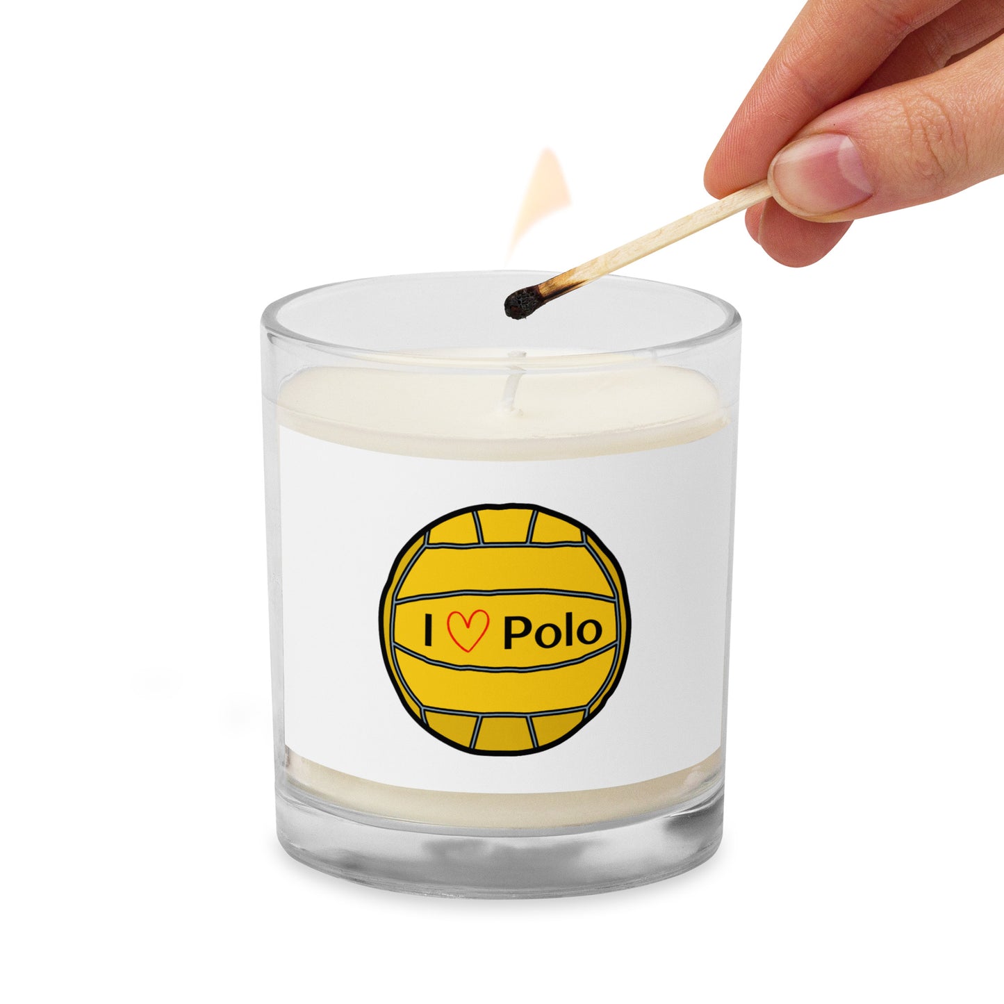 SOY wax candle in a glass jar...I "love" Polo