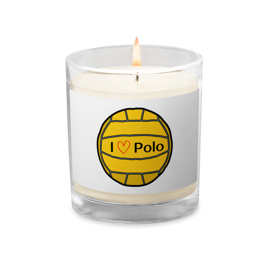 SOY wax candle in a glass jar...I "love" Polo